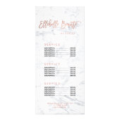 カスタム美しいフェイク金ゴールド大理石価格表 ラックカード (正面)