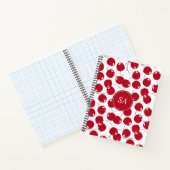 カスタム美しいフレッシュレッドさくらんぼ模様 ノートブック (内部)