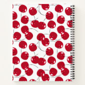 カスタム美しいフレッシュレッドさくらんぼ模様 ノートブック (裏面)