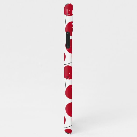 カスタム美しいフレッシュレッドさくらんぼ模様 iPhoneケース (右側)