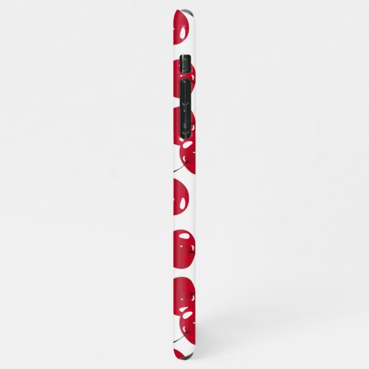 カスタム美しいフレッシュレッドさくらんぼ模様 iPhoneケース (左側)