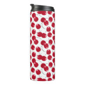 カスタム美しいフレッシュ赤さくらんぼパターン熱 タンブラー (回転右)