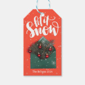 カスタム美しいメリーカラフルクリスマス ギフトタグ (正面)