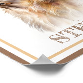 カスタム美しい水彩犬(ゴールデンレトリバー) ポスター (角)