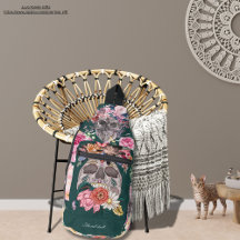 カスタム美しい水絵を描色のフローラスカル