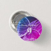 カスタム美しい蝶それが私の誕生日だ 缶バッジ (正面&裏面)