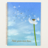 カスタム美しい青空と春あなたのテキスト プランナー手帳 (正面)