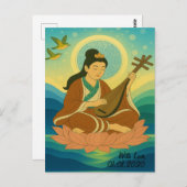 カスタム美学モダン日本ラッキー女神 ポストカード (正面/裏面)