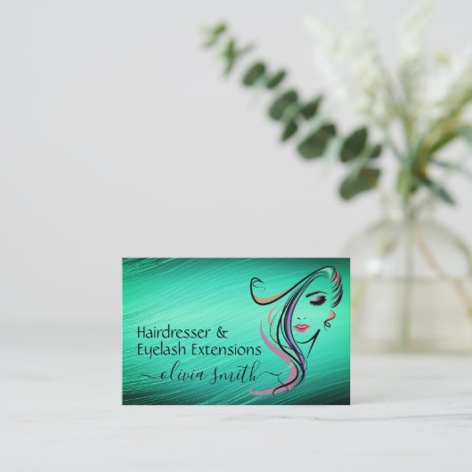 カスタム美容院&まつげエクステンション 名刺 (スタンド正面)