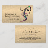 カスタム美容院&まつげエクステンション 名刺 (正面/裏面)
