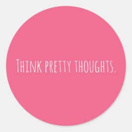 カスタム考えかわいらしThoughtsモダン Pink ラウンドシール