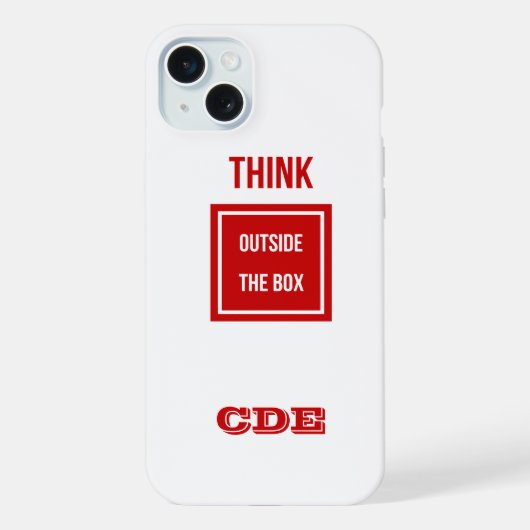 カスタム考え外箱モノグラム iPhoneケース (裏面)