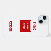 カスタム考え外箱モノグラム iPhoneケース (裏面横)