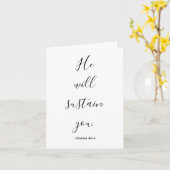 カスタム聖なる書物、 経典、彼があなたを支え空白のる カード (黄色い花)