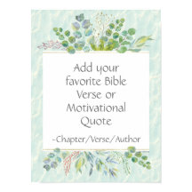 カスタム聖書の詩 壁飾り ユーカリの葉