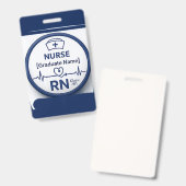 カスタム聴診器 RN バッジホルダー | 個人用 バッジ (正面&裏面)
