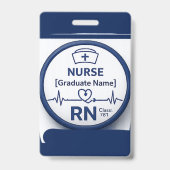 カスタム聴診器 RN バッジホルダー | 個人用 バッジ (正面)