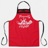 カスタム肉好きエプロンおもしろいBBQグリルシェフ エプロン (正面)