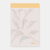 カスタム背シンプル景かわいい黄色のスクリプト ポストイット (正面)