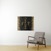 カスタム背景バースデーパーティー写真ブース金ゴールド タペストリー (インサイチュ(横))