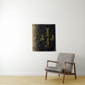 カスタム背景バースデーパーティー写真ブース金ゴールド タペストリー (インサイチュ)