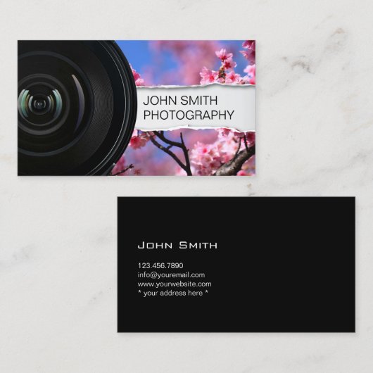 カスタム背景写真名刺 名刺 (正面/裏面)