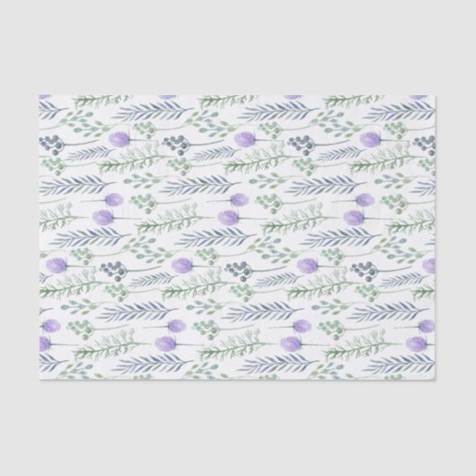 カスタム背景水彩ハーブティッシュペーパー 薄葉紙 (正面)