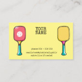 カスタム背景色と文字ピックボール 名刺 (裏面)