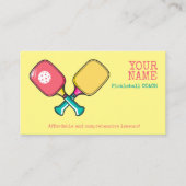 カスタム背景色と文字ピックボール 名刺 (正面)