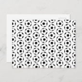 カスタム背景色のサッカーボールアイコン ポストカード