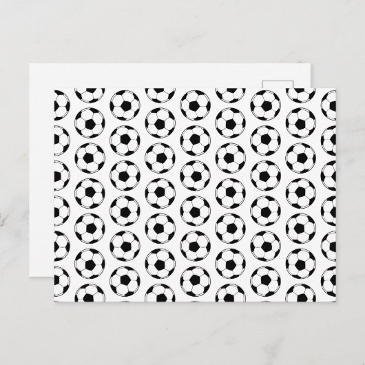 カスタム背景色のサッカーボールアイコン ポストカード (正面/裏面)