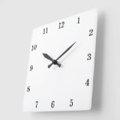 カスタム背景色パーソナライズされた時計 スクエア壁時計 (傾斜)