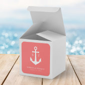 カスタム背景色モノグラムいかり結婚ズ スクエアシール