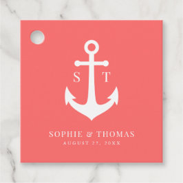 カスタム背景色モノグラムいかり結婚ズ フェイバータグ