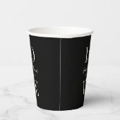 カスタム背景色 モダン エレガント ラブ 紙コップ (右)