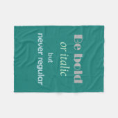 カスタム背景色Beインスピラはっきりした引用文 フリースブランケット (正面(横))