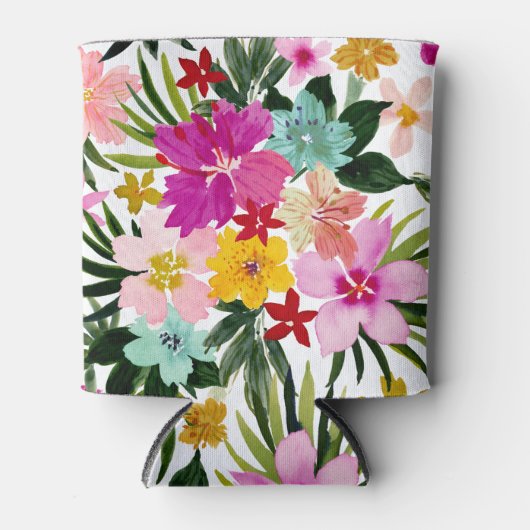 カスタム脱進性熱帯フローラクーラーボックス 缶クーラー (正面)