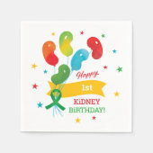 カスタム腎移植誕生日 スタンダードカクテルナプキン (正面)
