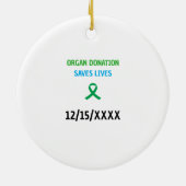 カスタム腎臓生活移植者TシャツCera セラミックオーナメント (裏面)