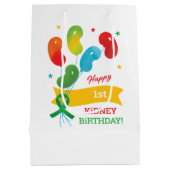 カスタム腎臓移植誕生日カード ミディアムペーパーバッグ (裏面)