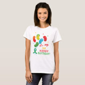 カスタム腎臓移植 誕生日記念日 Tシャツ (正面フル)