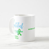 カスタム膵臓移植グリーンリボン コーヒーマグカップ (正面左)