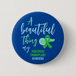カスタム膵臓移植グリーンリボン 缶バッジ