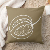 カスタム自分でモダントレンディー茶色の白 クッション (ブランケット)