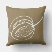 カスタム自分でモダントレンディー茶色の白 クッション (裏面)