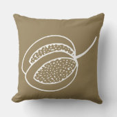 カスタム自分でモダントレンディー茶色の白 クッション (正面)