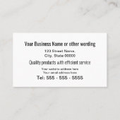 カスタム自分のロゴ名刺の追加 名刺 (裏面)