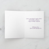 カスタム自分の写真1年の女の子の誕生日 カード (内部)