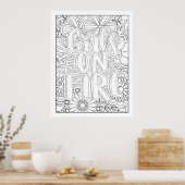 カスタム自分の女の子を燃やす ポスター (キッチン)