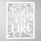 カスタム自分の女の子を燃やす ポスター (正面)